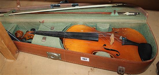 Violin in case